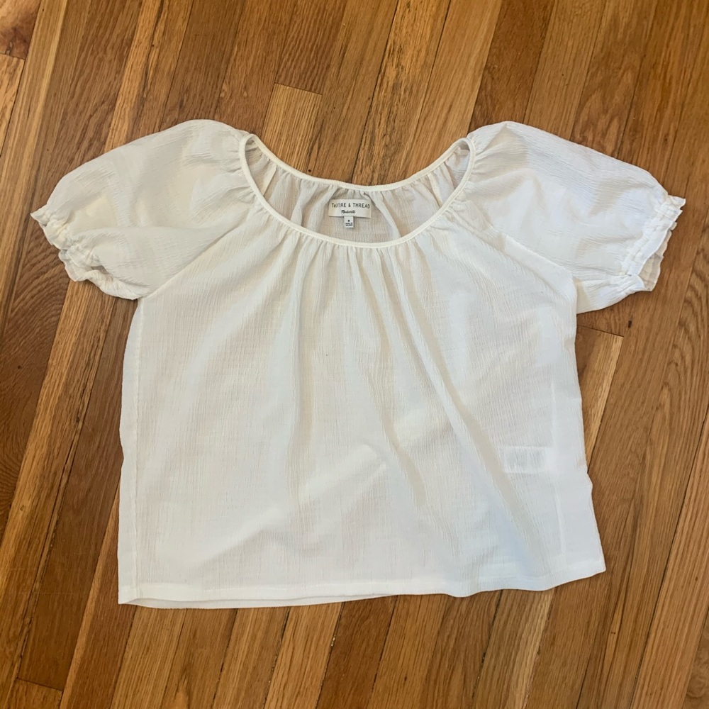 Madewell milk maid blouse